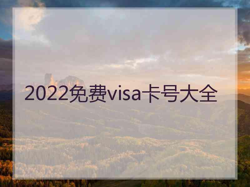 2022免费visa卡号大全