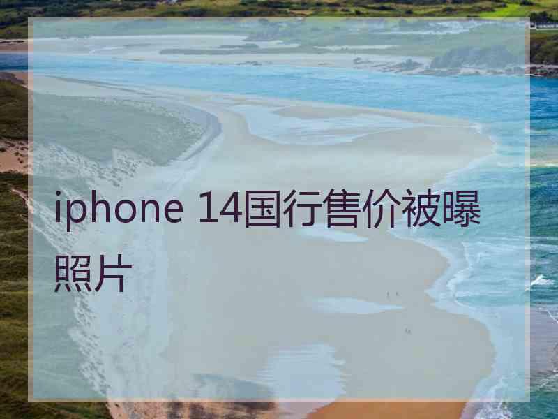 iphone 14国行售价被曝照片