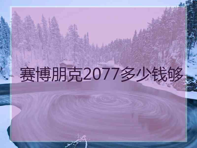 赛博朋克2077多少钱够