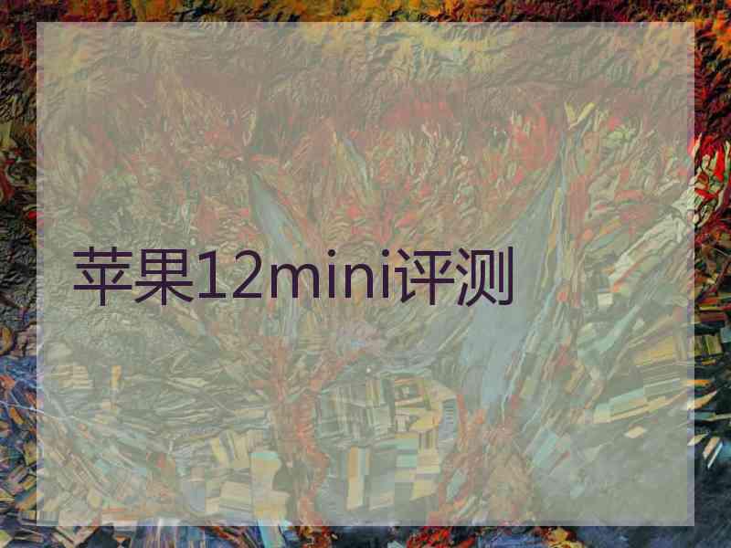 苹果12mini评测