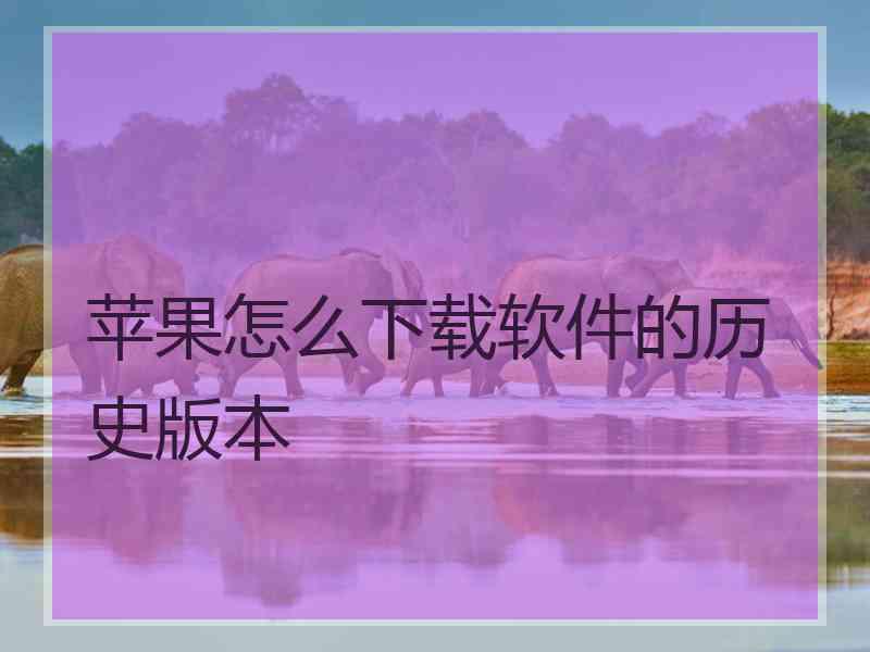 苹果怎么下载软件的历史版本