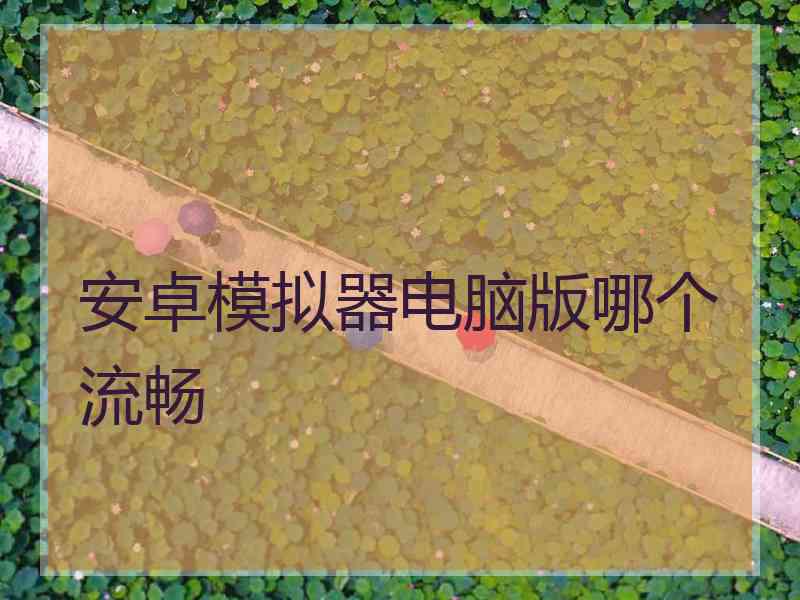 安卓模拟器电脑版哪个流畅