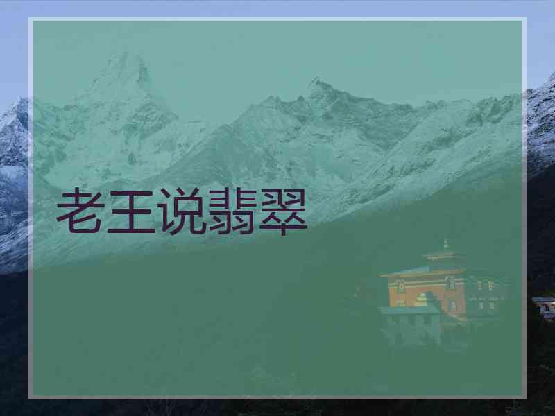 老王说翡翠