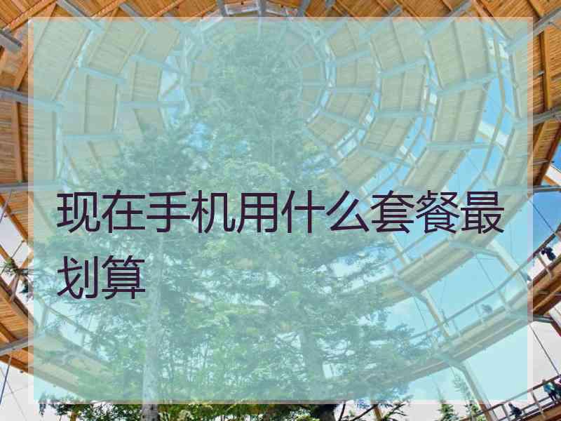 现在手机用什么套餐最划算