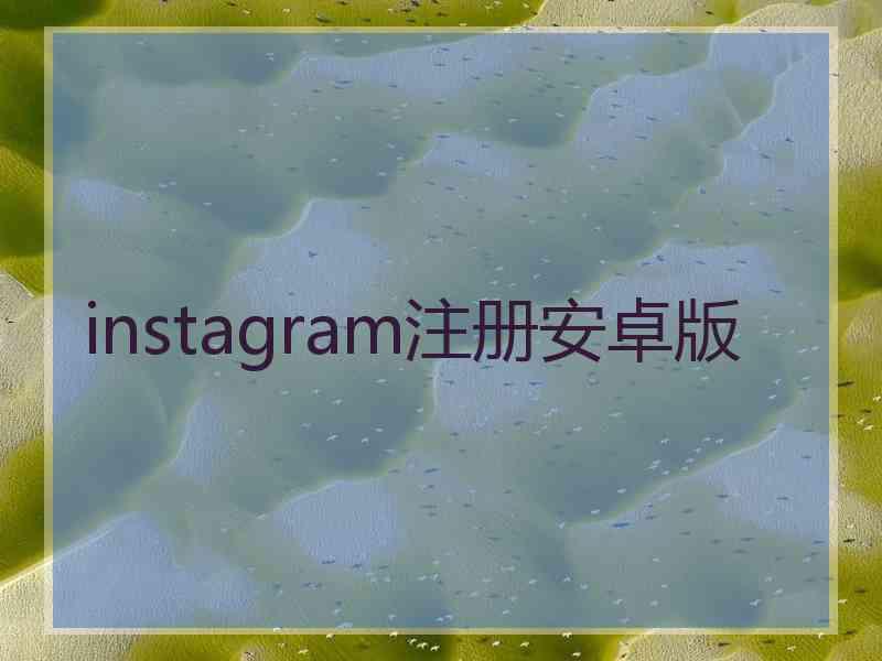 instagram注册安卓版