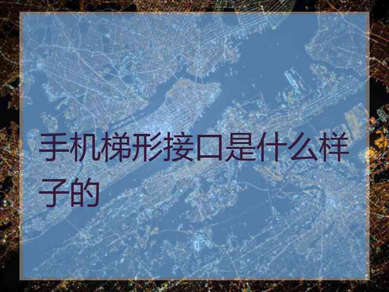 手机梯形接口是什么样子的