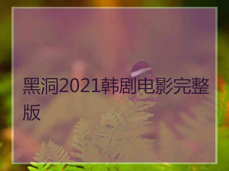黑洞2021韩剧电影完整版
