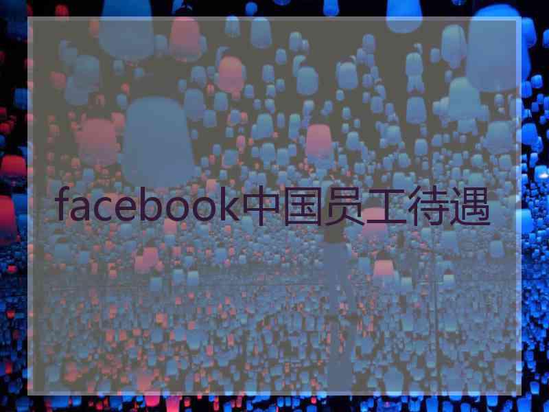 facebook中国员工待遇
