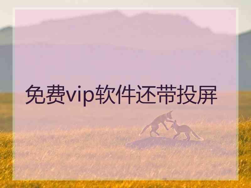 免费vip软件还带投屏